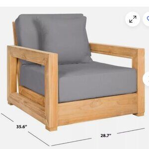 Grey cushion covers for patio Montford arm chair